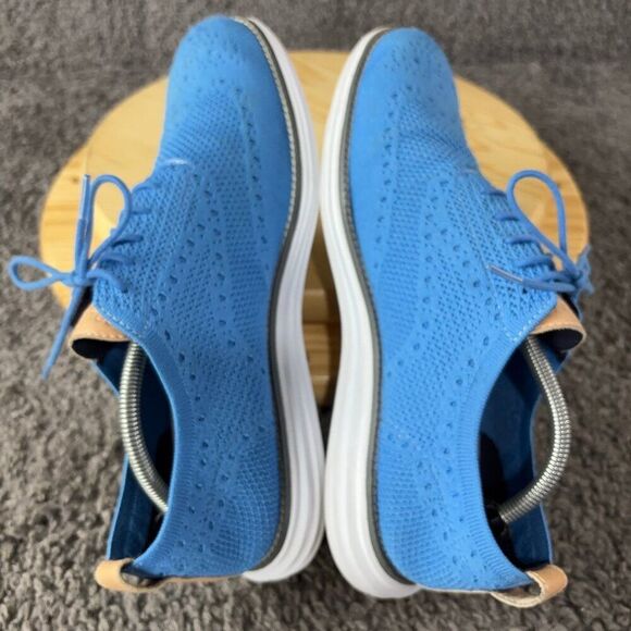 Cole Haan ØriginalGrand Stitchlite Wingtip Oxford Mens Size 10 Blue Knit Shoes - Picture 6 of 9